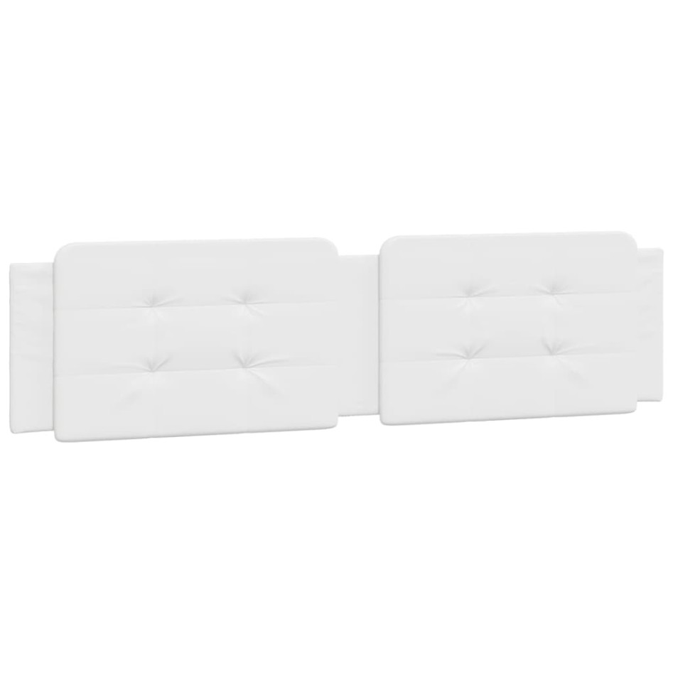 Cama con colchón cuero sintético blanco 160x200