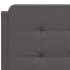 Cama con colchón cuero sintético gris 140x200
