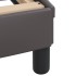 Cama con colchón cuero sintético gris 140x200