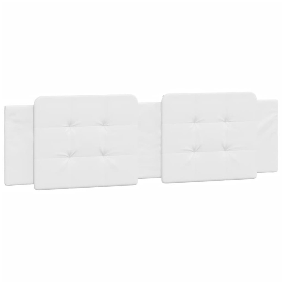 Cama con colchón cuero sintético blanco 180x200