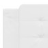 Cama con colchón cuero sintético blanco 180x200