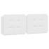 Cama con colchón cuero sintético blanco 140x190