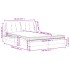 Cama con colchón cuero sintético blanco 140x190