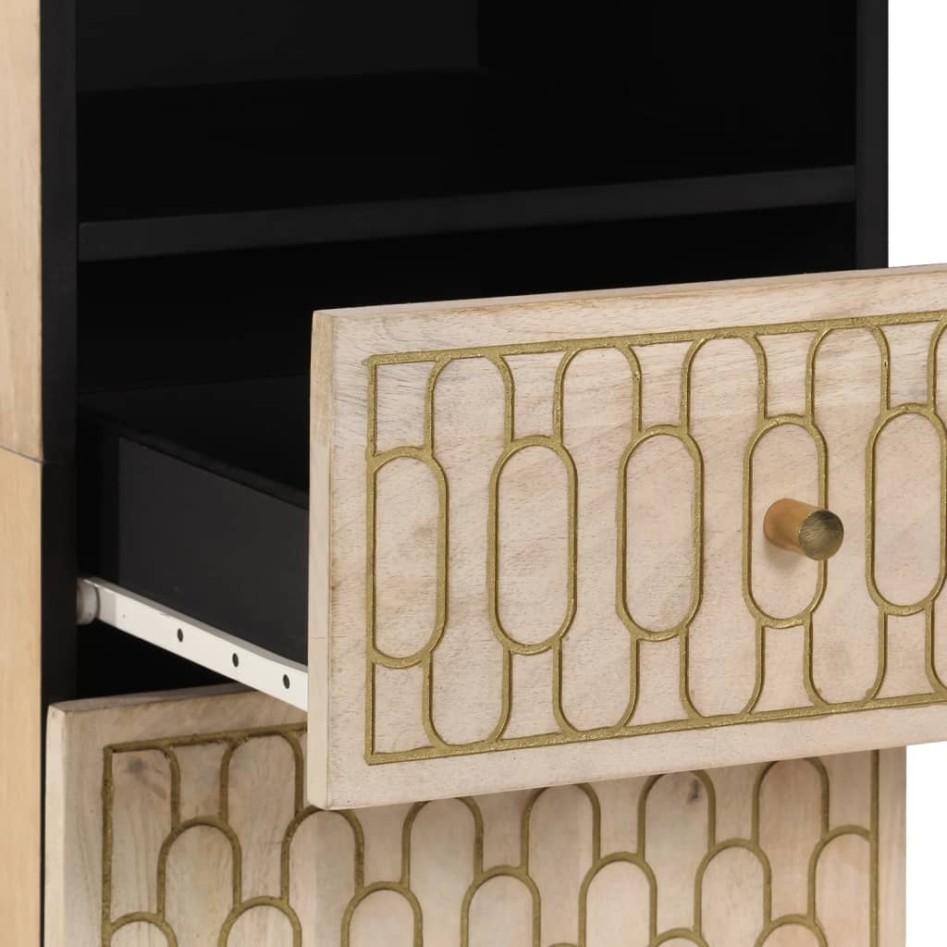 Mueble de baño madera maciza de mango 38x33x160