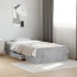 Cama con cajones madera de ingeniería gris hormigón 75x190