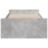 Cama con cajones madera de ingeniería gris hormigón 75x190