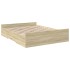 Cama con cajones madera ingeniería roble Sonoma 140x200