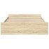 Cama con cajones madera ingeniería roble Sonoma 140x200