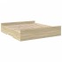 Cama con cajones madera ingeniería roble Sonoma 180x200