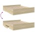 Cama con cajones madera ingeniería roble Sonoma 180x200