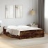 Cama con cajones madera de ingeniería roble ahumado 120x200