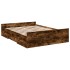 Cama con cajones madera de ingeniería roble ahumado 120x200