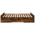 Cama con cajones madera de ingeniería roble ahumado 120x200