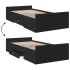 Cama con cajones madera de ingeniería negra 75x190