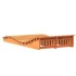 Tumbona de madera maciza de pino marrón cera 205x110x31,5
