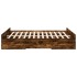 Cama con cajones madera de ingeniería roble ahumado 160x200
