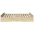 Cama con cajones madera ingeniería roble Sonoma 150x200