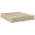 Cama con cajones madera ingeniería roble Sonoma 180x200