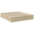 Cama con cajones madera ingeniería roble Sonoma 180x200