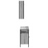 Set de muebles de baño 2 pzas madera contrachapada gris