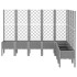 Jardinera con enrejado PP gris claro 200x160x142