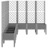 Jardinera con enrejado PP gris claro 200x160x142