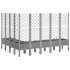 Jardinera con enrejado PP gris claro 200x160x142