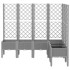 Jardinera con enrejado PP gris claro 160x120x142