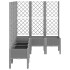 Jardinera con enrejado PP gris claro 160x120x142