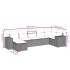 Set sofás de jardín 7 piezas y cojines ratán sintético