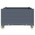 Jardinera con ruedas PP azul gris 100x80x54