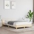 Estructura de cama sin colchón tela crema 120x190