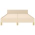 Estructura de cama sin colchón tela crema 120x190