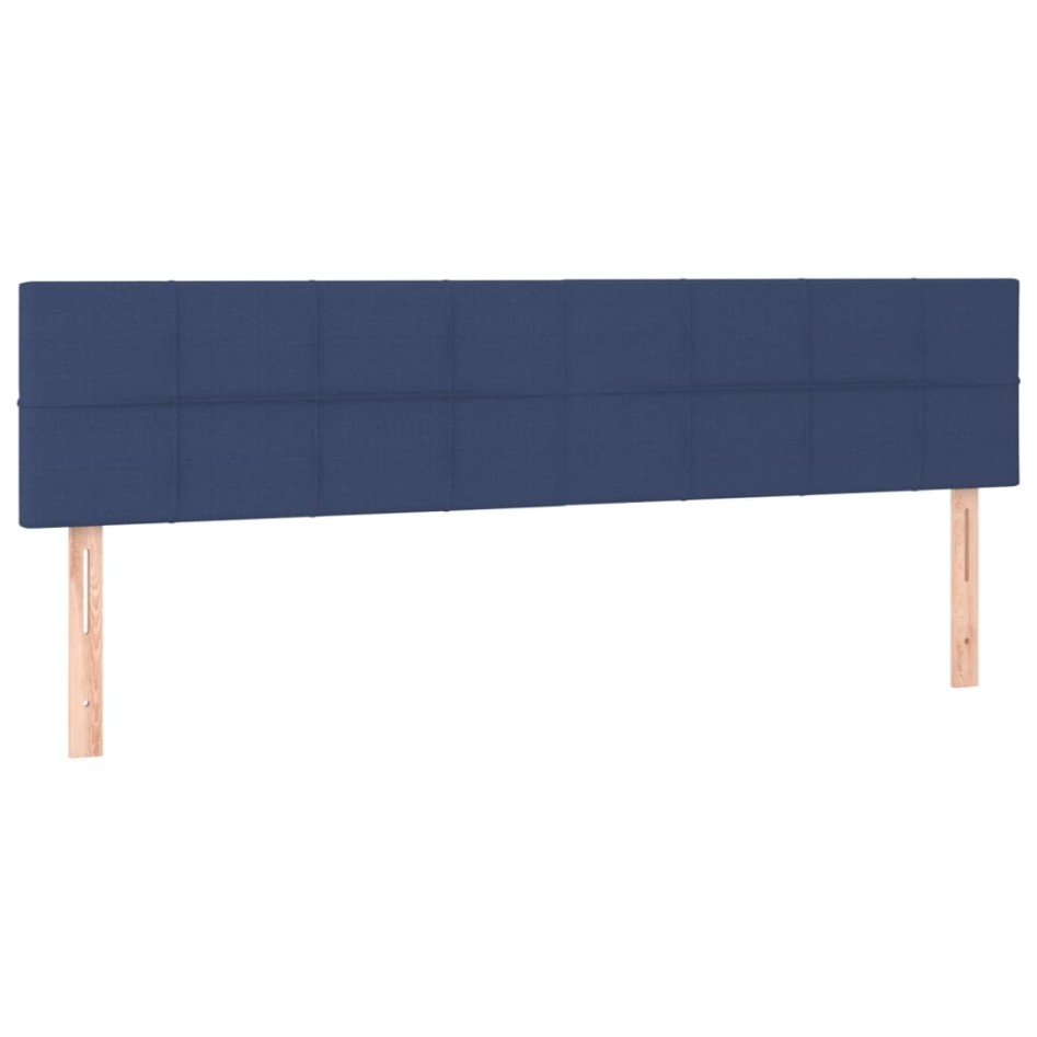 Cama box spring con colchón tela azul 120x190