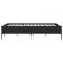 Estructura de cama madera de ingeniería y metal negro