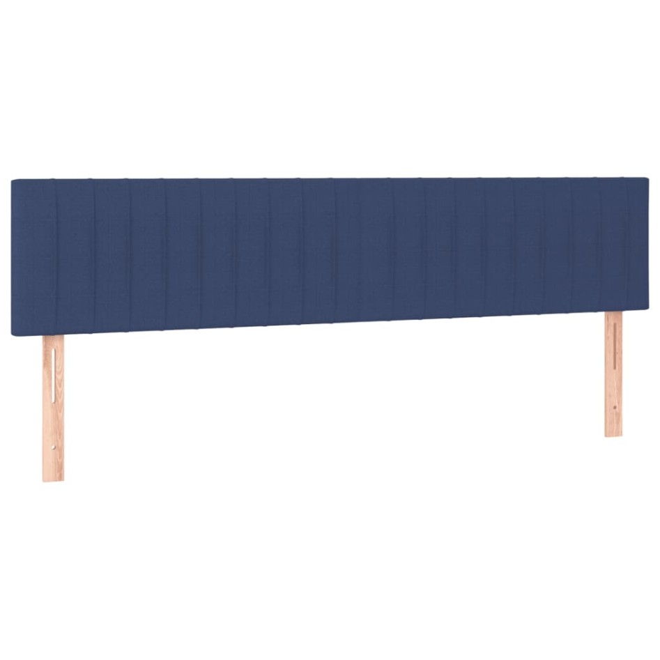 Cama box spring con colchón tela azul 120x190