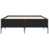 Estructura de cama madera de ingeniería y metal negro