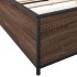 Estructura cama madera ingeniería metal marrón roble 120x200