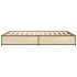 Estructura cama madera ingeniería metal roble Sonoma 135x190