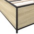 Estructura cama madera ingeniería metal roble Sonoma 135x190