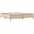 Estructura cama madera ingeniería metal roble Sonoma 180x200