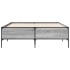 Estructura cama madera ingeniería metal gris Sonoma 120x200