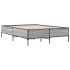 Estructura cama madera ingeniería metal gris Sonoma 120x200