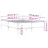 Estructura cama madera ingeniería metal gris Sonoma 120x200