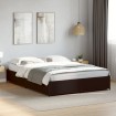 Estructura de cama madera de ingeniería y metal negro 120x200cm