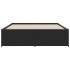 Estructura de cama madera de ingeniería y metal negro