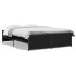 Estructura de cama madera de ingeniería y metal negro