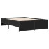 Estructura de cama madera de ingeniería y metal negro