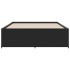 Estructura de cama madera de ingeniería y metal negro