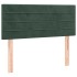 Cama box spring colchón y LED terciopelo verde oscuro
